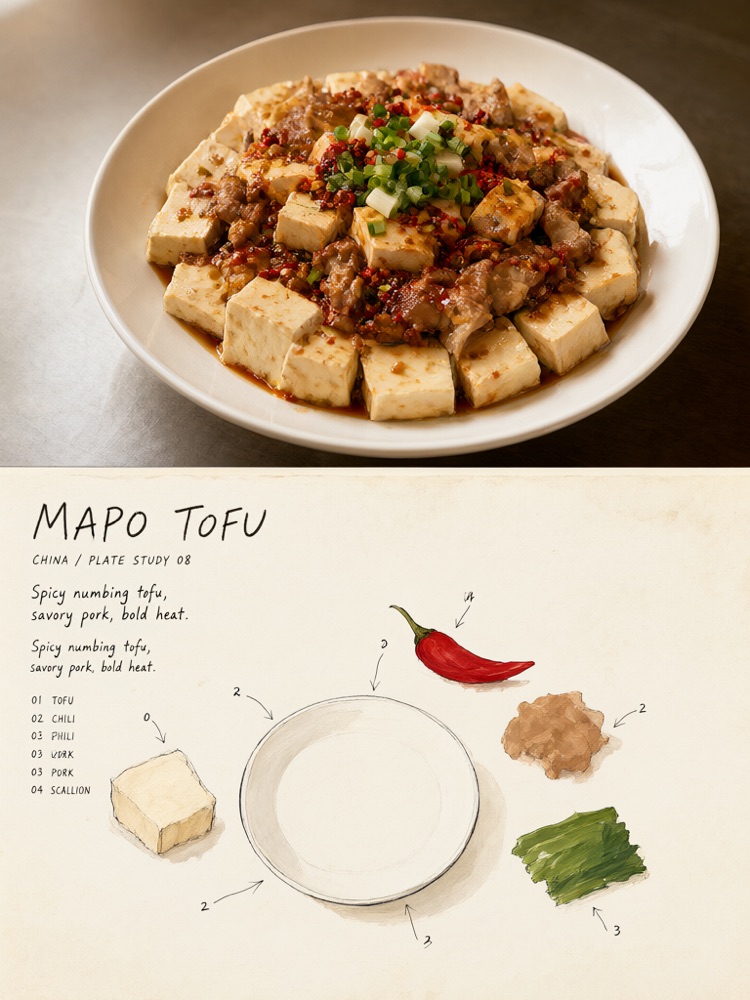 麻婆豆腐盘子研究图
